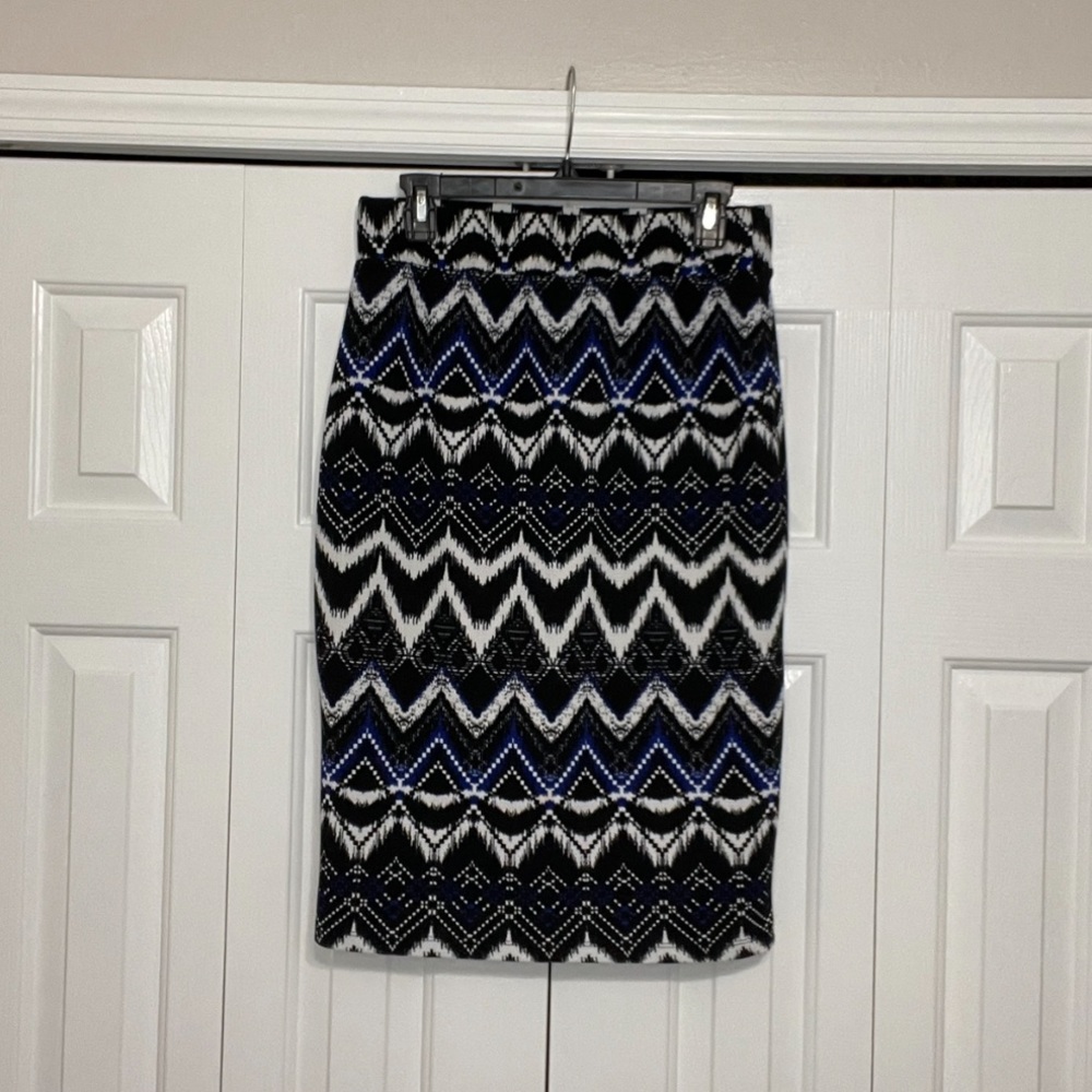 Aztec stretchy midi skirt